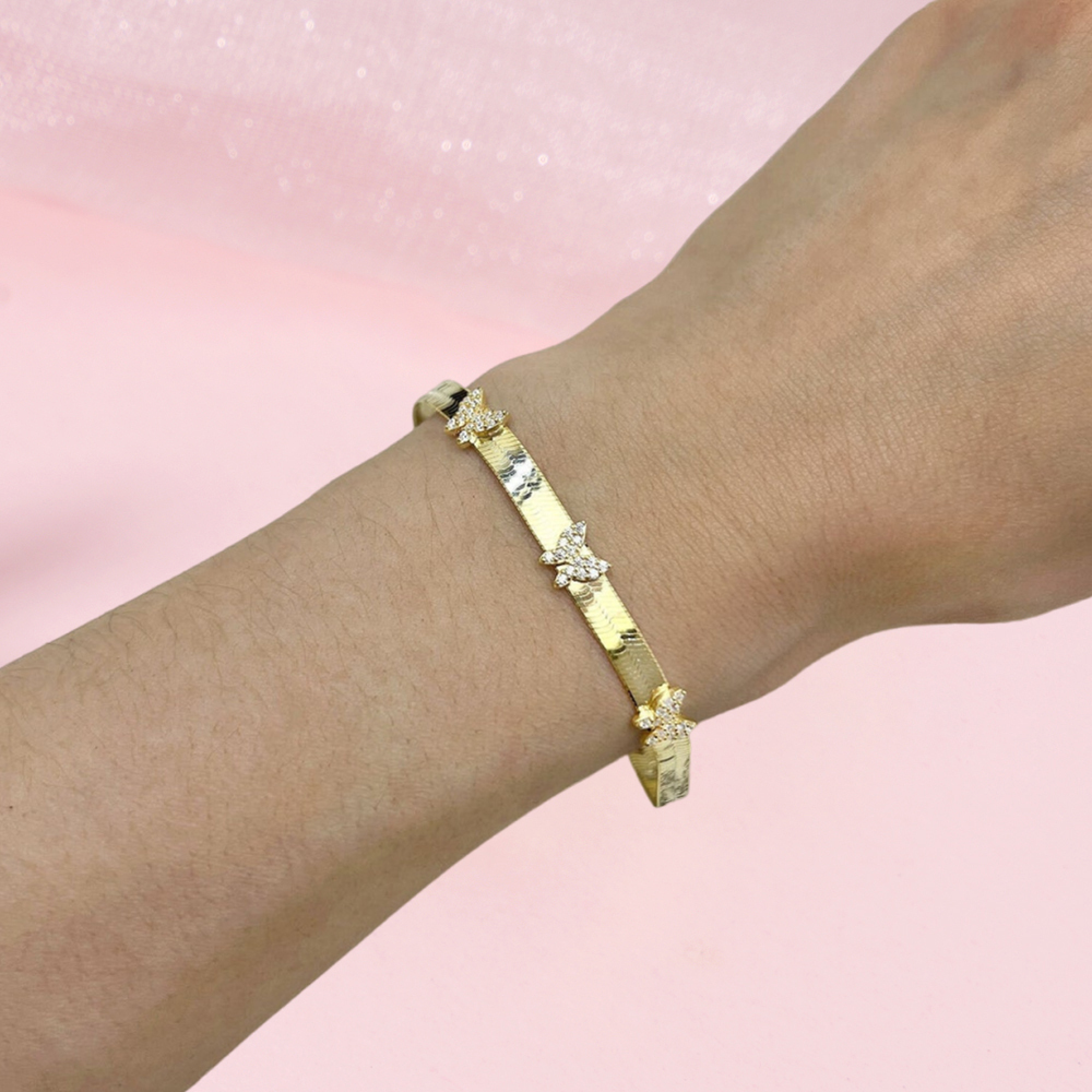 Butterfly Snake Link chain Bracelet
