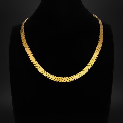 Stainless Steel Arrow Head Snakeback Men Necklace