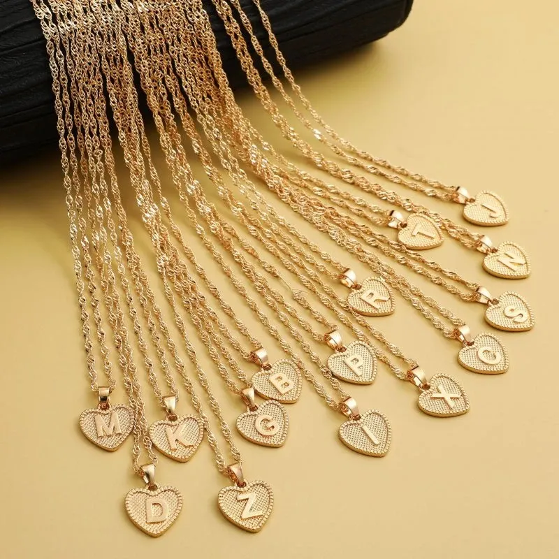 Heart Pendant with Initial Personalized Necklace Woman Gifts