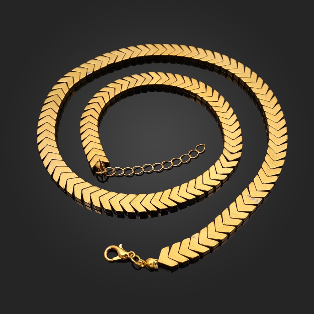 Stainless Steel Arrow Head Snakeback Men Necklace