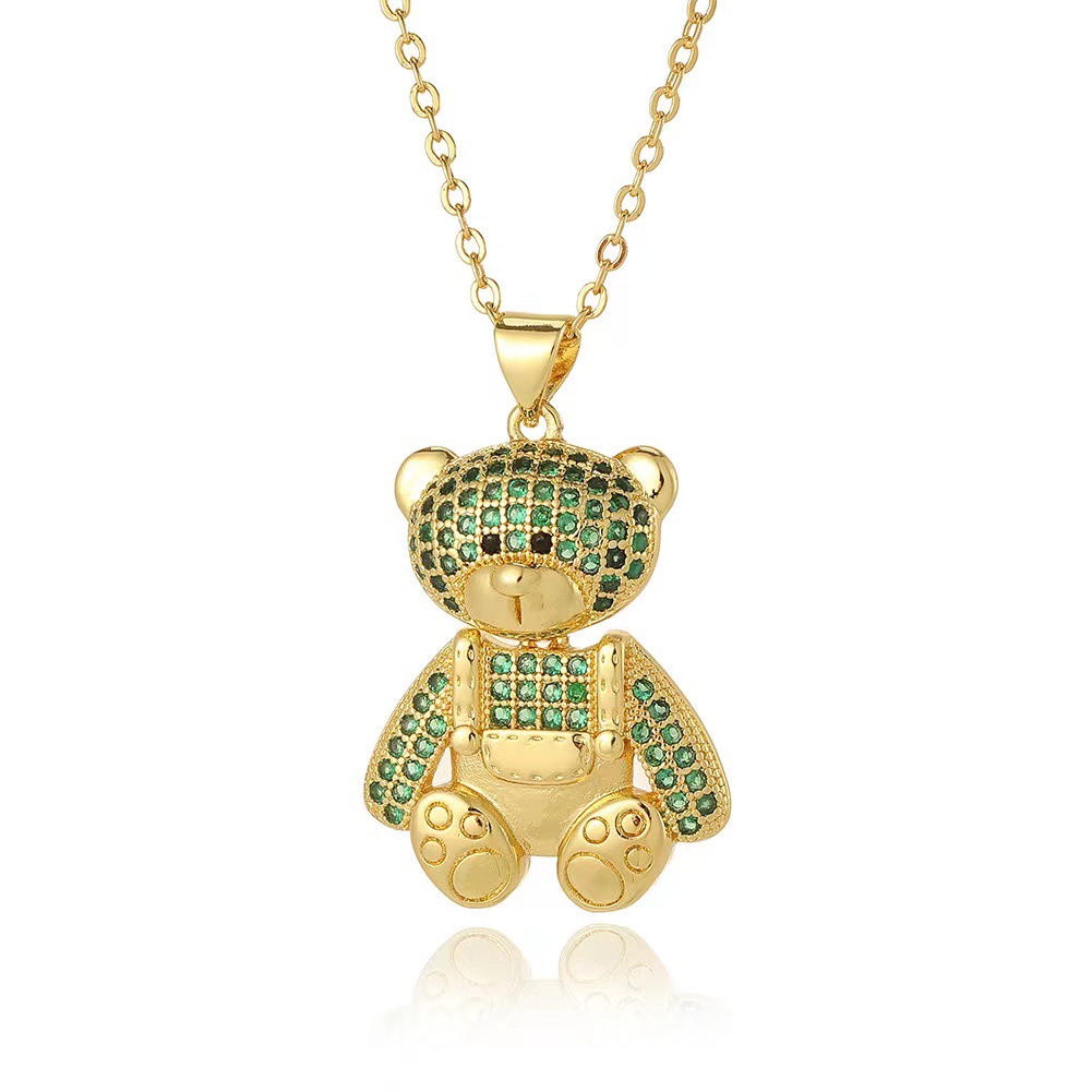Cute Cartoon Teddy Bear Pendant Necklace