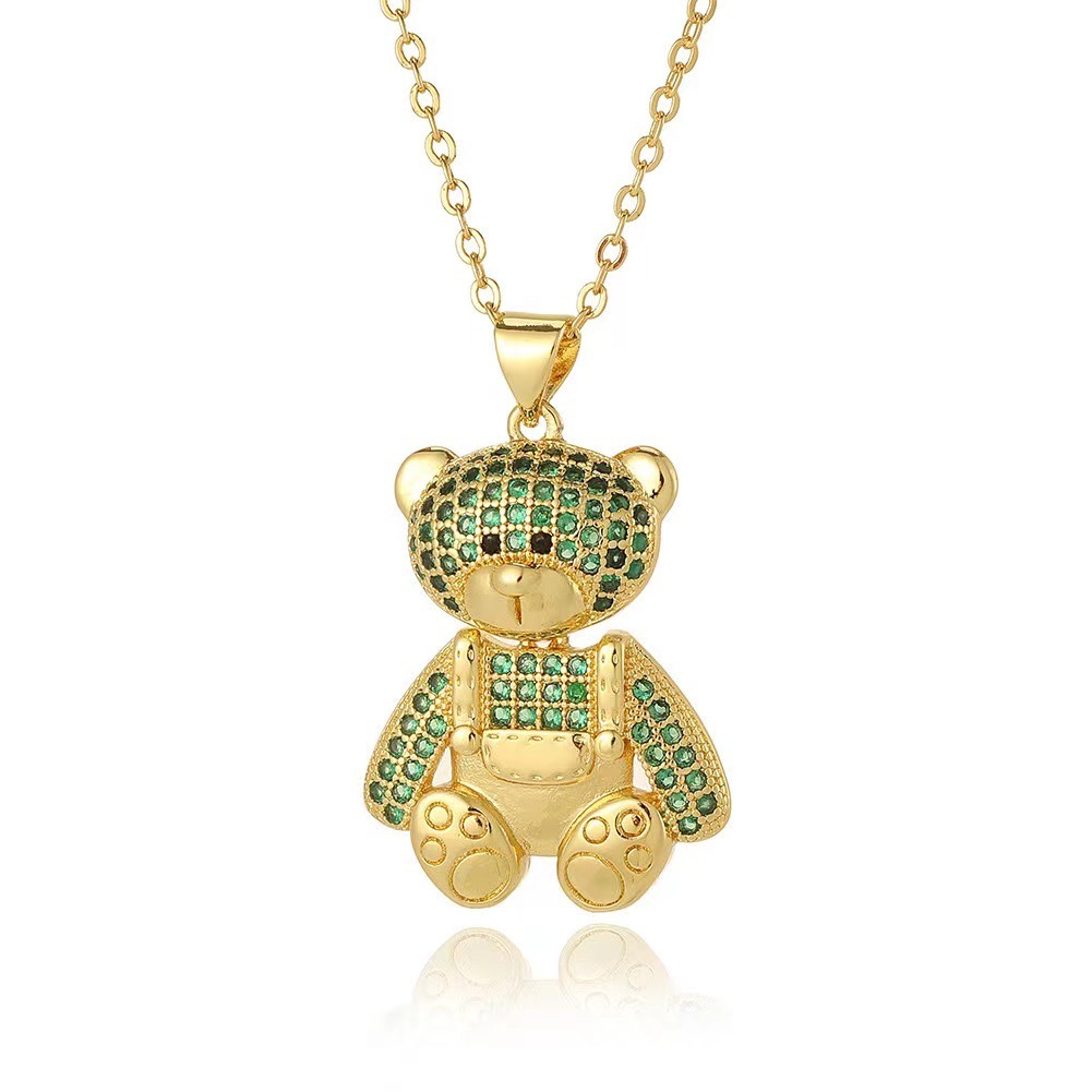 Cute Cartoon Teddy Bear Pendant Necklace