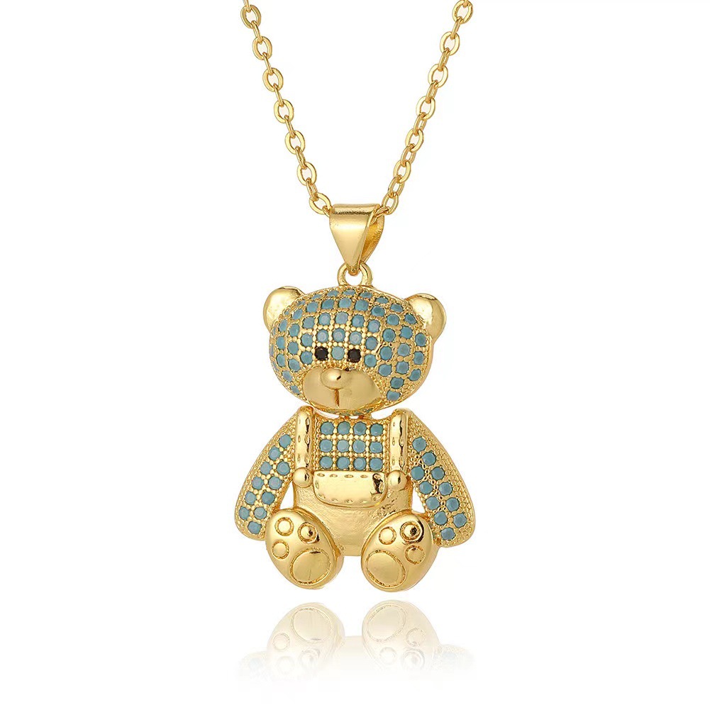 Cute Cartoon Teddy Bear Pendant Necklace