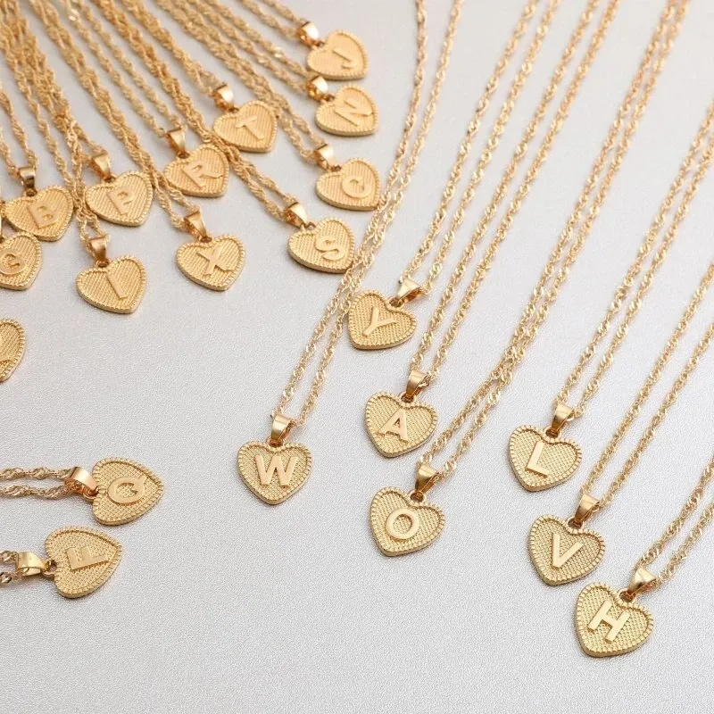 Heart Pendant with Initial Personalized Necklace Woman Gifts