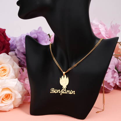  Cuban Chain Gold Plated Personalized Name Necklace Gifts For Boys