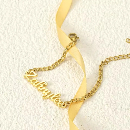 3Pcs Personalized Name Necklace And Name Earring Custom Name Bracelet Set For Kids