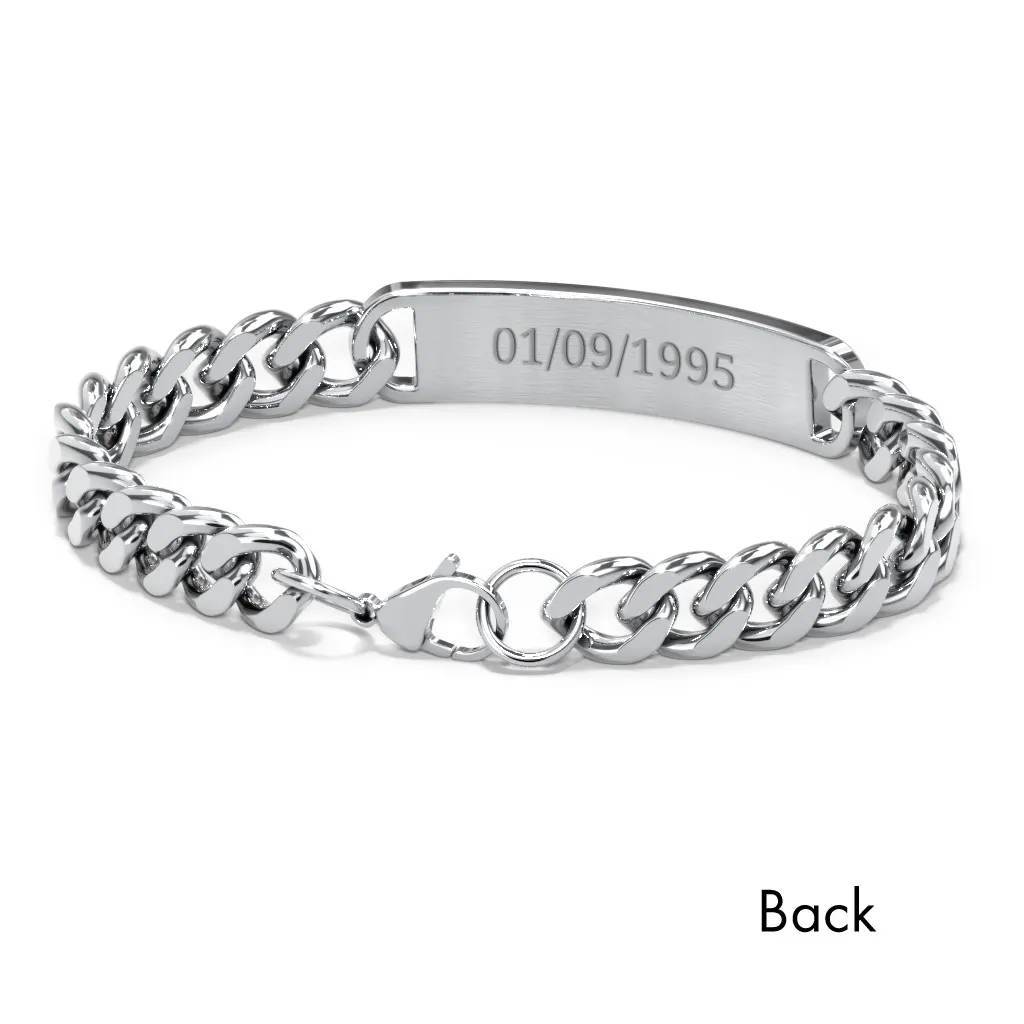 Cuban Link Personalized Engraved Name Bracelet