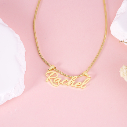Snake Chain Custom Gold Plated Name Necklace