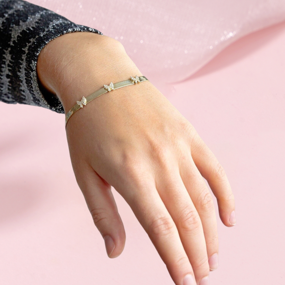 Butterfly Snake Link chain Bracelet