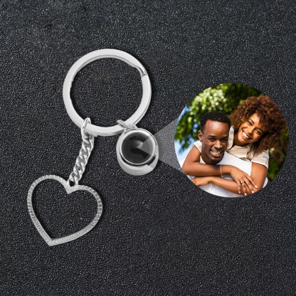 Personalized Heart Photo Keychain