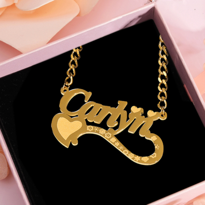 Personalized Heart Name Necklaces