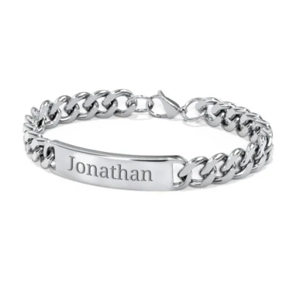 Cuban Link Personalized Engraved Name Bracelet