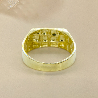 Nugget Square Ring Custom Engraved Ring