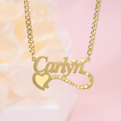 Personalized Heart Name Necklaces