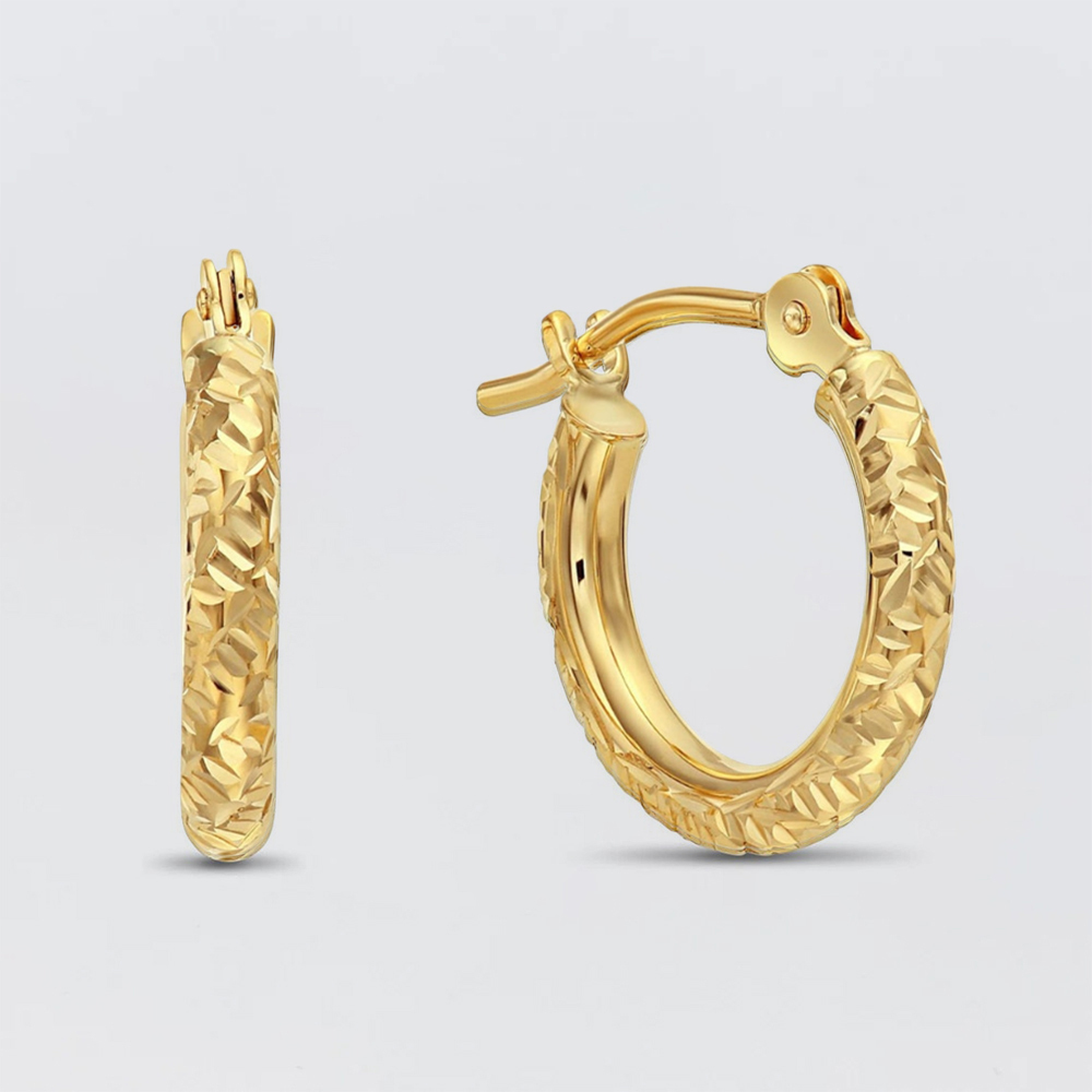 25mm Gold Plated Mini Hoop Earrings