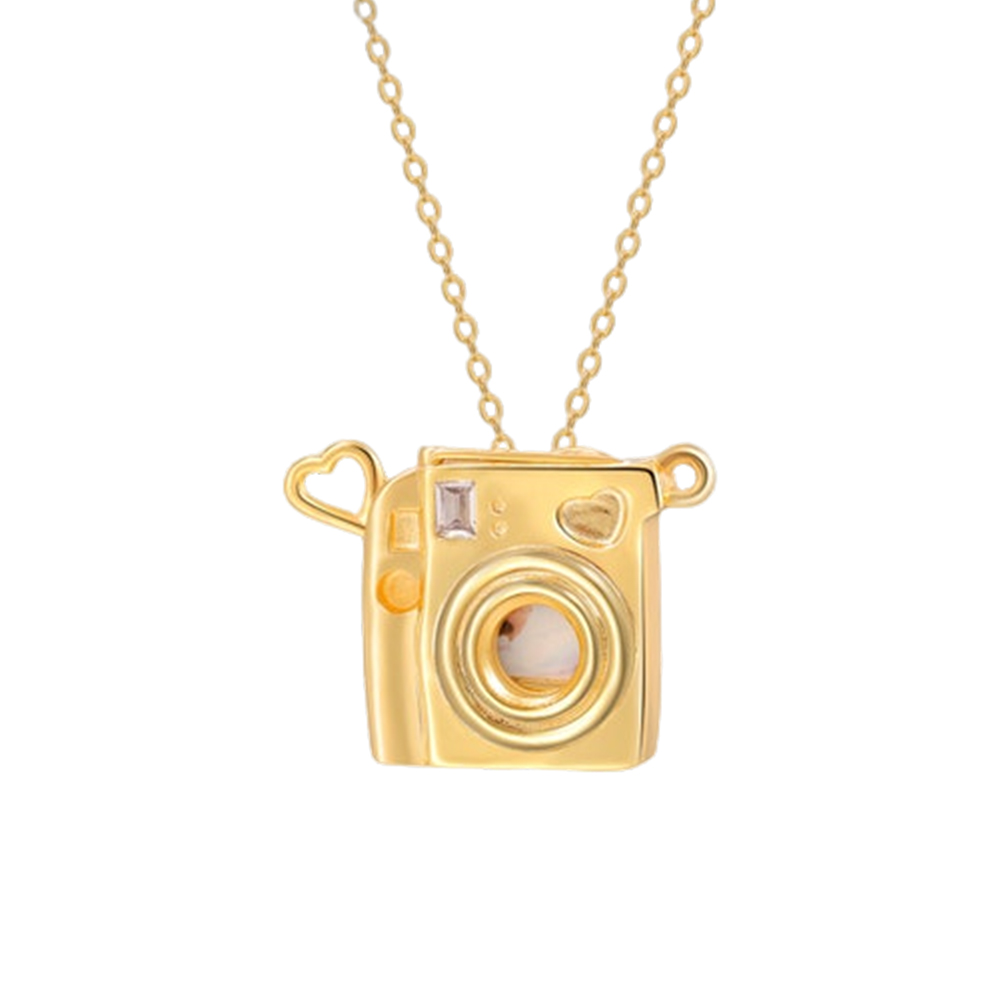 Mini Camera Photo Necklace Custom Locket Necklace with Picture Inside