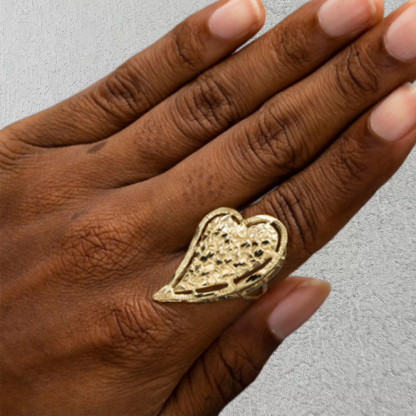 Gold Plated Vintage Nugget Rings 