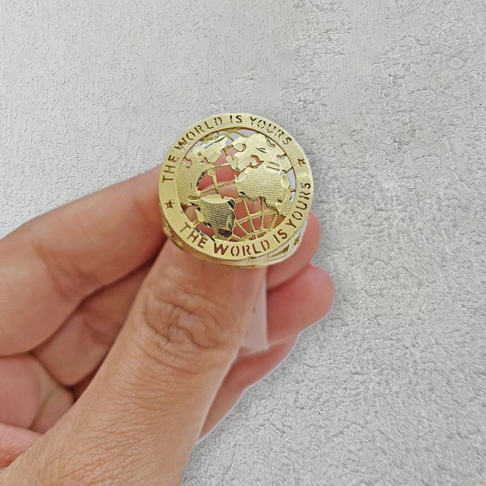 The World Is Yours Globe Ring Earth Map Ring