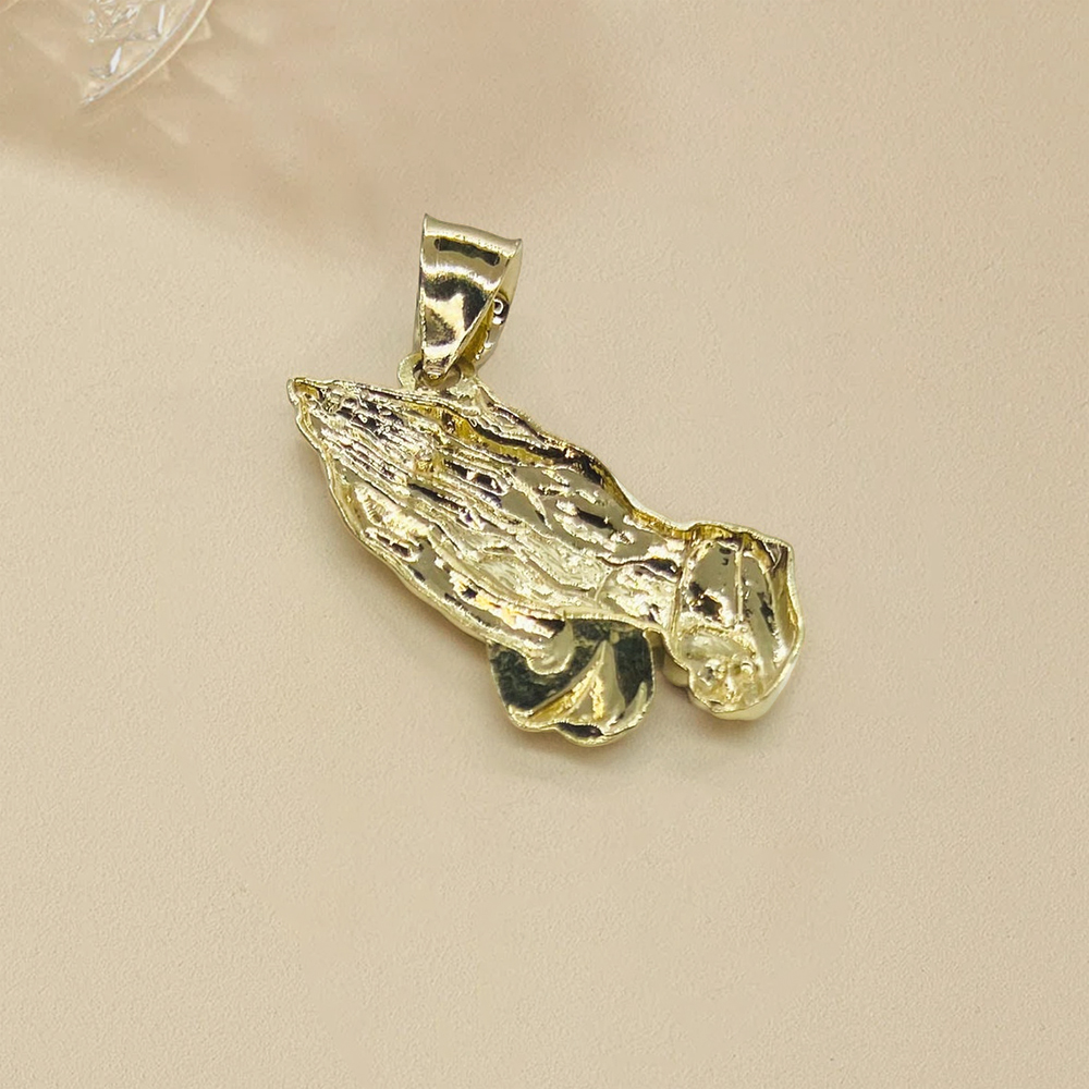 Jesus Praying Hands Pendant Charm Necklace