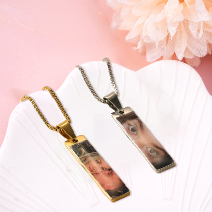 Personalized Colorful Eyes Picture Necklace