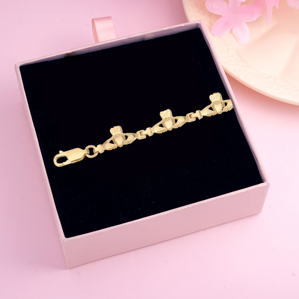 Gold Plated Claddagh Bracelet