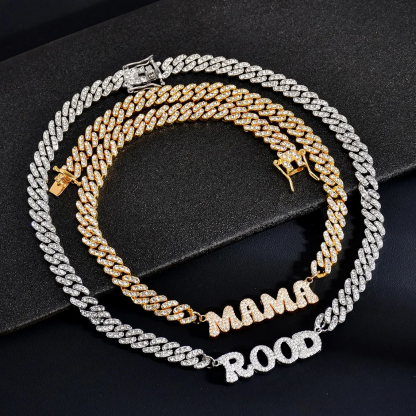 Cuban Chain Hip Hop Iced Out Icy Letters Name Chain