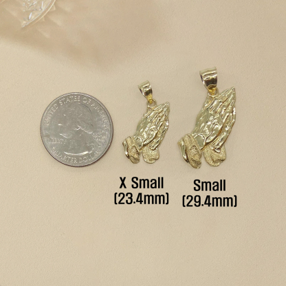 Jesus Praying Hands Pendant Charm Necklace