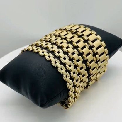 Rolex Style Link Chain Gold Plated Bracelet