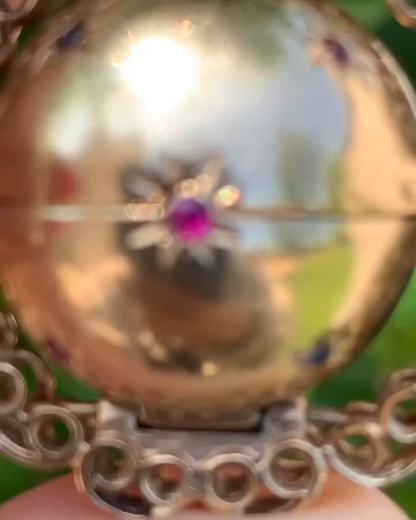 Gold Plated Openable Ball Personalized Photo Necklace