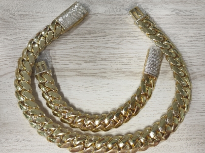Gold Plated 12mm Cuban Link Chain Bracelet