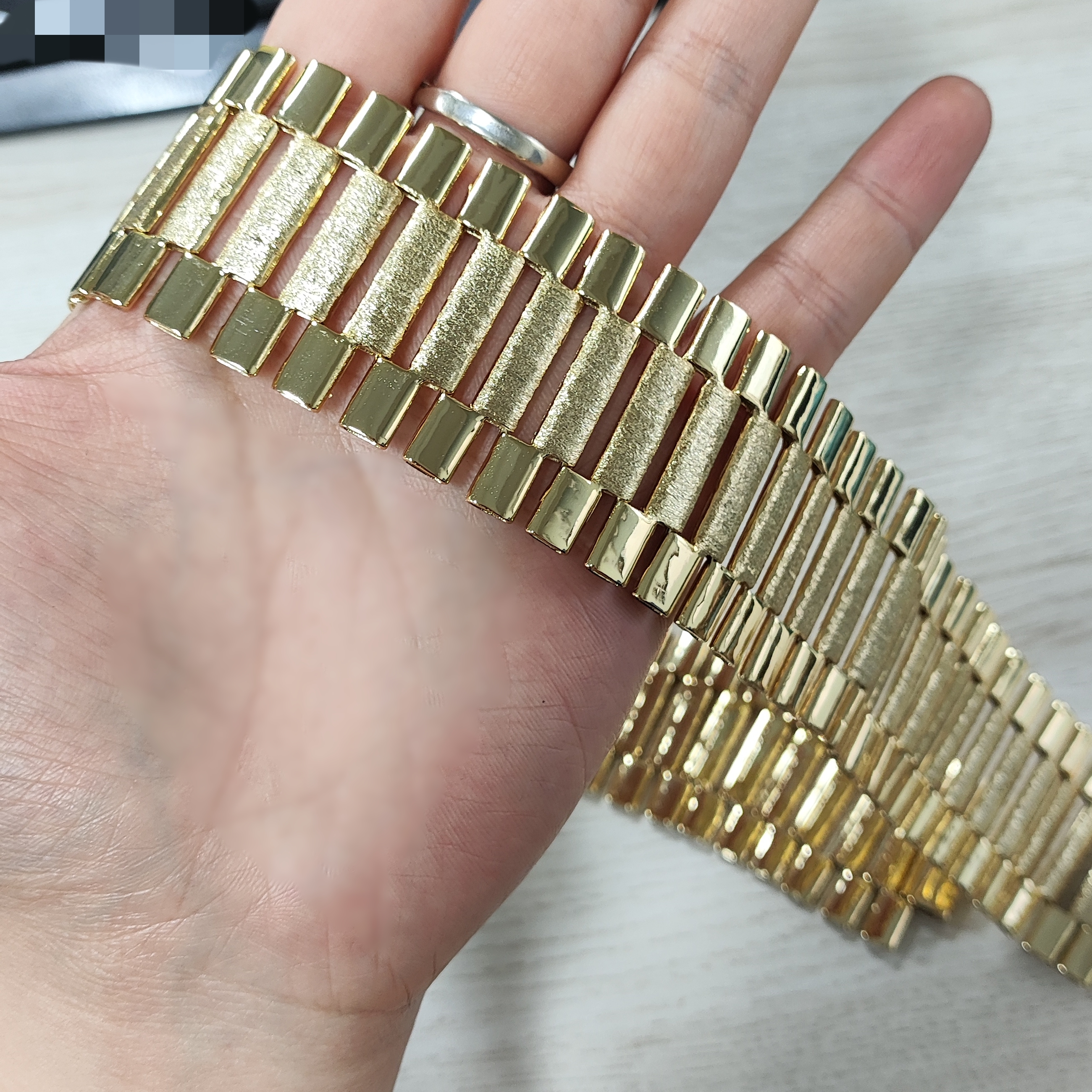 36mm Presidential Link Chain Gold Plated RX Chain Watch Band Style Necklace