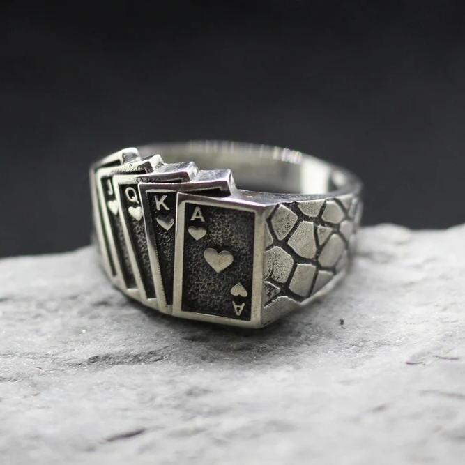 Porker Playing Cards Ring