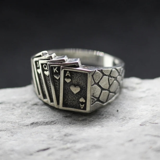 Porker Playing Cards Ring