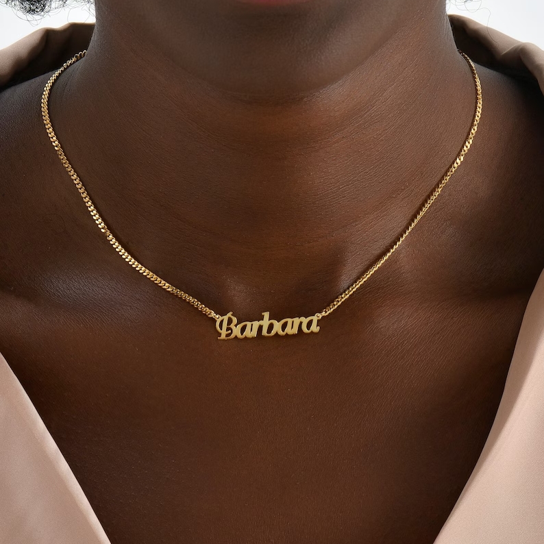 14K Gold Plated Personalized Custom Name Necklace 