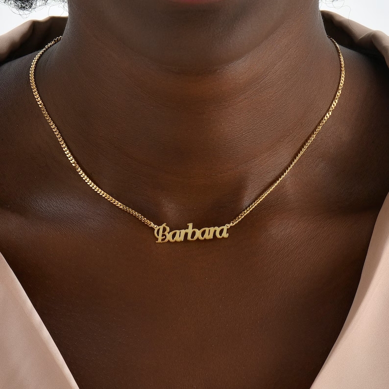 14K Gold Plated Personalized Custom Name Necklace