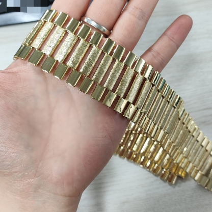 36mm Presidential Link Chain Gold Plated RX Chain Watch Band Style Necklace