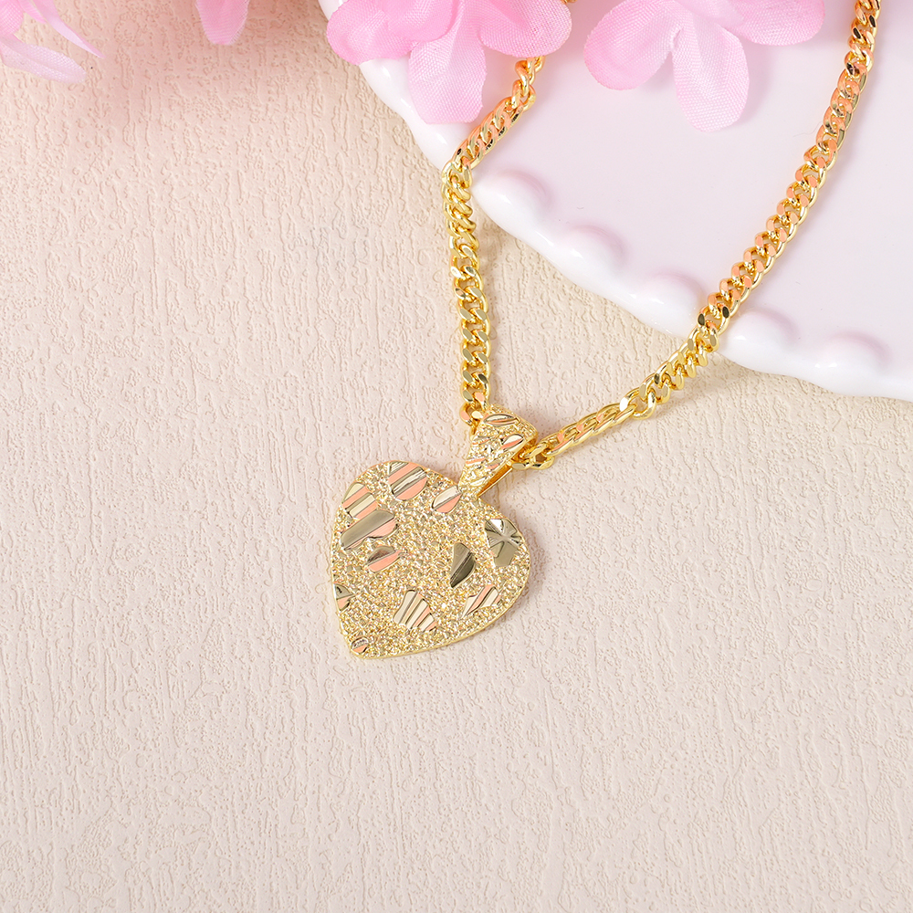 Gold Plated Heart Shaped Nugget Necklace