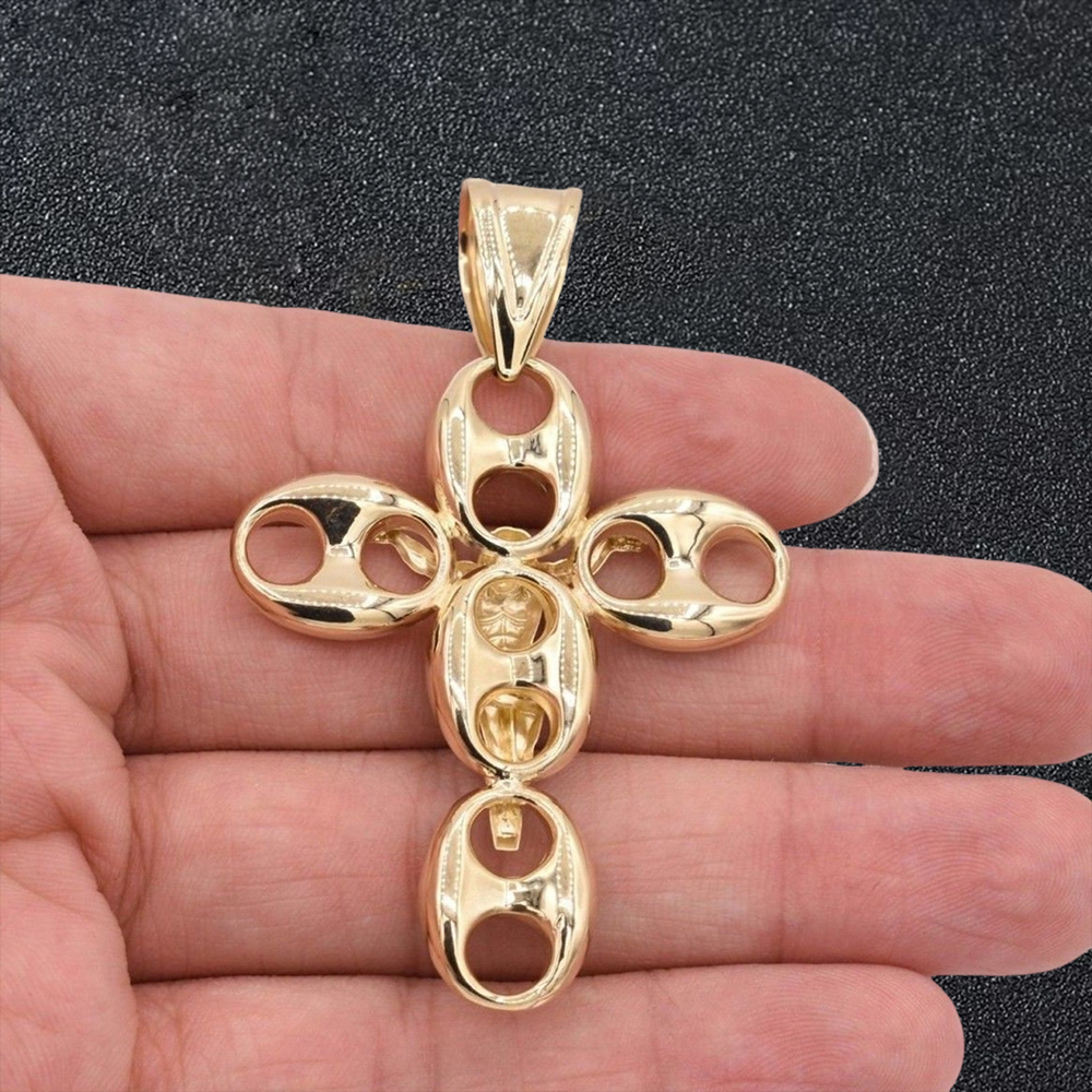 Puffed Mariner Anker Jesus Pendant Christian Necklace