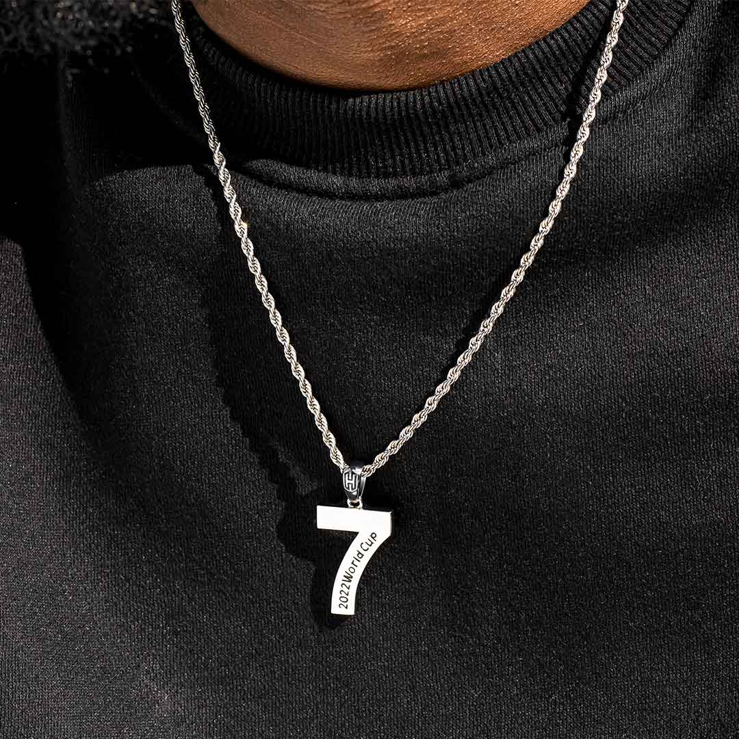 Number Engravable Pendant Personalized Custom Number Necklace