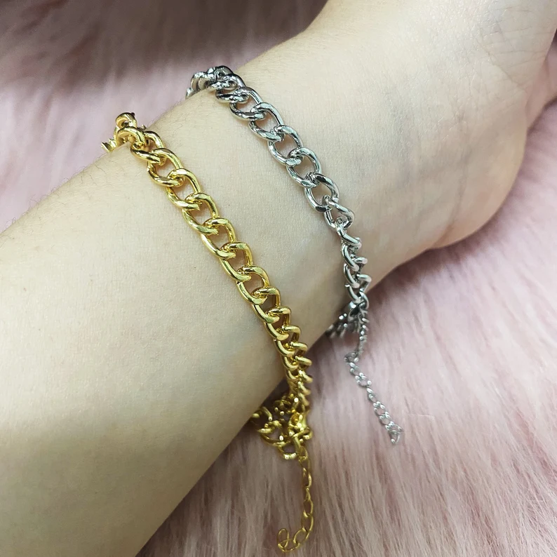 Personalized Custom Diamond Name Bracelet Cuban Link Bracelet