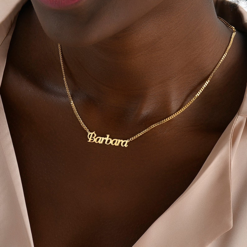 14K Gold Plated Personalized Custom Name Necklace 