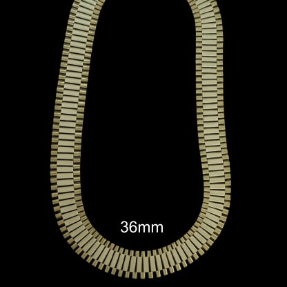 36mm Presidential Link Chain Gold Plated Watch Band Style Necklace