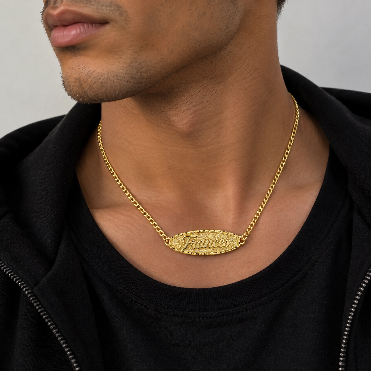 Gold Plated Custom Bar Nameplate Pendant Personalized Name Necklace