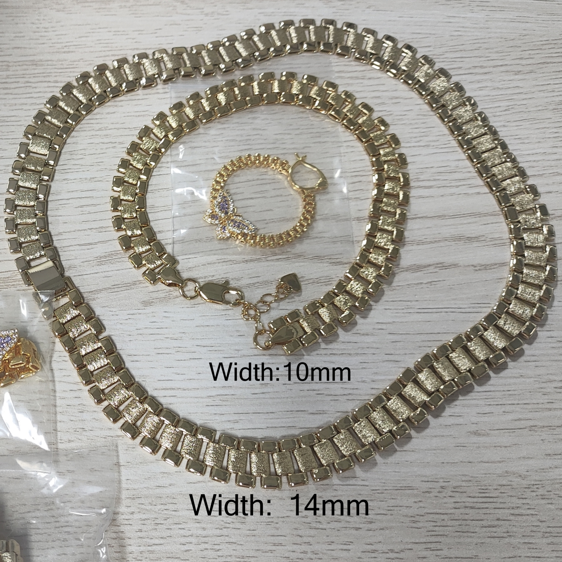 14mm Gold Plated Presidential Link Chain Necklace