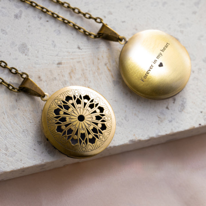 Vintage Medallion Photo Necklace Custom Picture Necklace