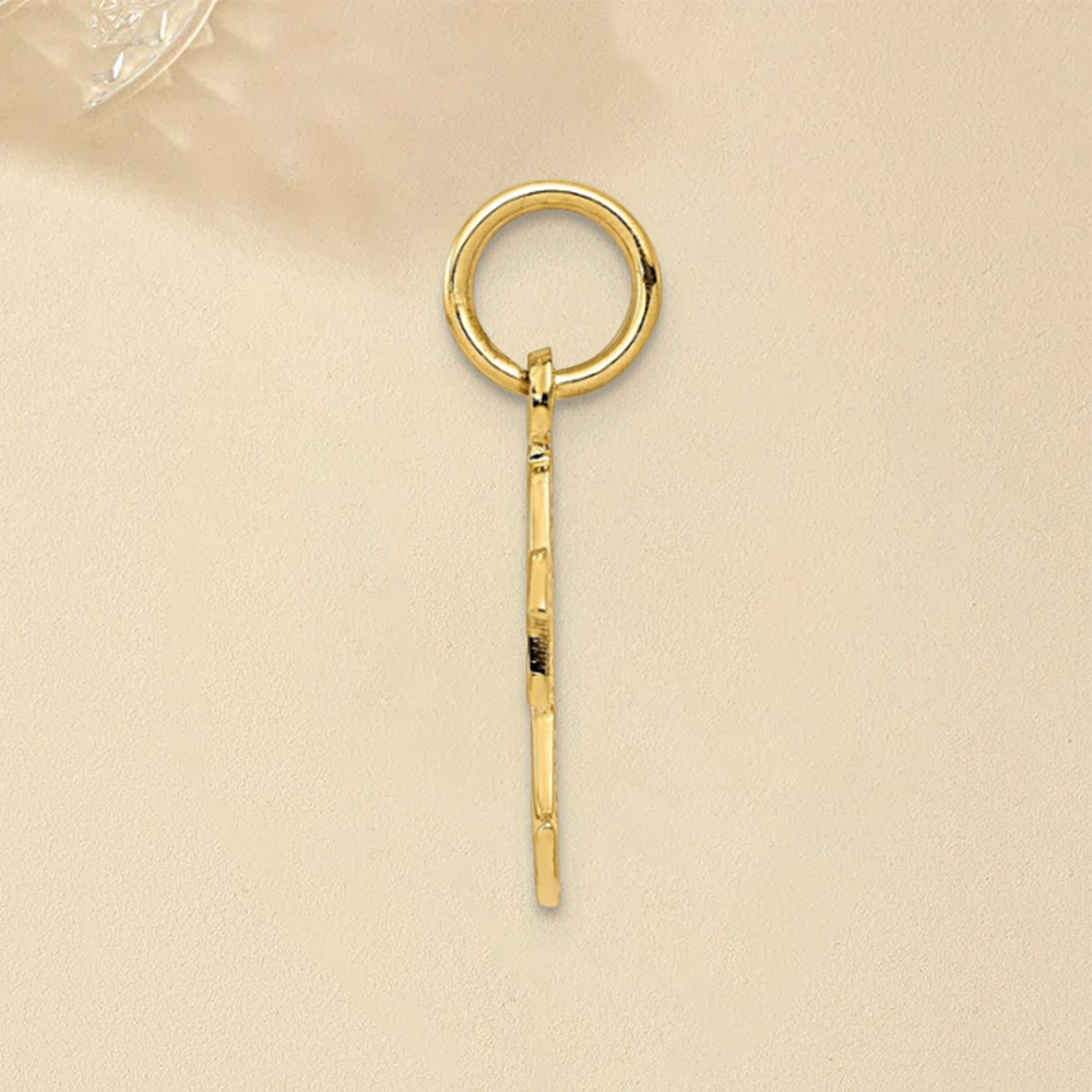 Gold Plated Textured Ghost Necklace