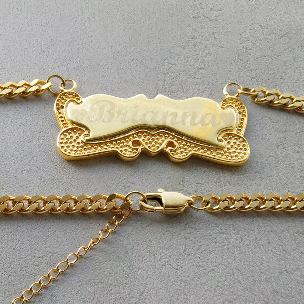 Custom Name Necklace Personalized Gold Plated Necklace