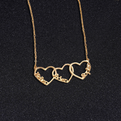 Multiple Heart Necklace Custom Family Necklace