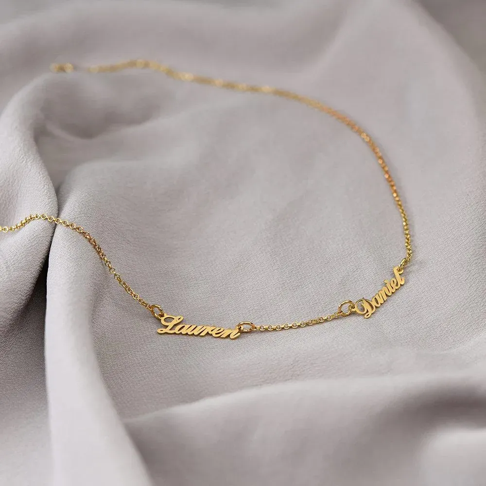 Gold Plated Personalized Family Members Name Necklace