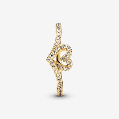 Wishbone Heart Ring Personalized Custom Engraved Promise Ring For Love